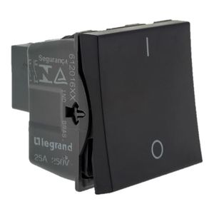Módulo de Interruptor Bipolar Simples Pial Plus 25A Preto 250V - 612016PT - Legrand