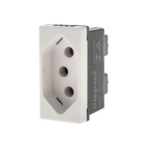 Módulo de Tomada 2P+T Pial Plus 20A Branco 250V - 615060BC - Legrand