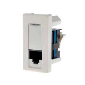 Módulo de Tomada de Dados CAT5e Pial Plus Branco para RJ45 RJ12 e RJ11 - 615045BC - Legrand