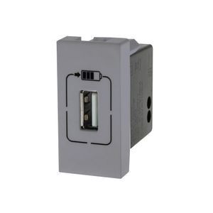 Módulo de Tomada Carregador USB com 1 Saída Pial Plus Cinza 1.100MA - 615088CZ - Legrand