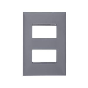 Placa 4X2 com 2 Postos Pial Plus Cinza - 618506CZ - Legrand