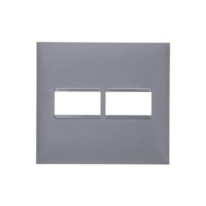 Placa 4X4 com Postos 1+1 Pial Plus Cinza - 618511CZ - Legrand