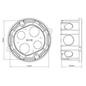 Caixa de Luz para Embutir Octogonal Amarelo 4x4 - 57500004 - Tramontina