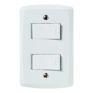 Conjunto 4x2 com 2 Interruptores Simples Lux2 Branco 10A 250 V - 57145040 - Tramontina