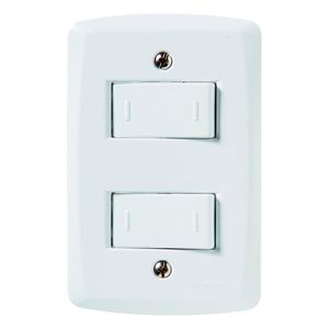 Conjunto 4x2 com 2 Interruptores Paralelos Lux2 Branco 10A 250V - 57145041 - Tramontina