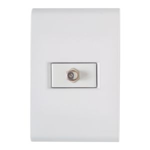 Conjunto 4x2 com 1 Tomada TV/SAT Coaxial Liz Branco - 57170017 - Tramontina