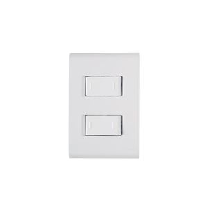 Conjunto com 2 Interruptores Paralelos 10A 250V e placa 4x2 Liz Branco - 57170041 - Tramontina
