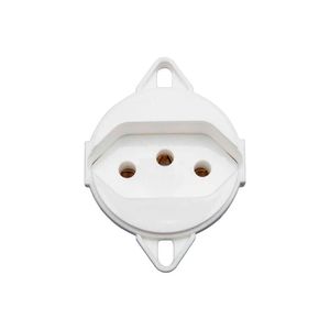 Tomada para Tampa de Piso 2P+T Branca 20A 250V - 57111096 - Tramontina