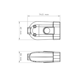 Plugue Fêmea Branco 2P+T 250V 20A - 57402155 - Tramontina