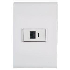 Conjunto 4x2 com 1 Tomada Telefone RJ11 Liz Branco - 57170019 - Tramontina
