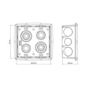 Caixa de Luz PVC Amarelo 4x4 - 57500042 - Tramontina