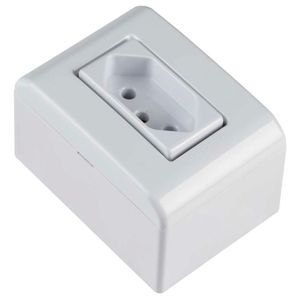 Caixa de Sobrepor com 1 Tomada Sistema X LizFlex Branco 20A 250V - 57304003 - Tramontina