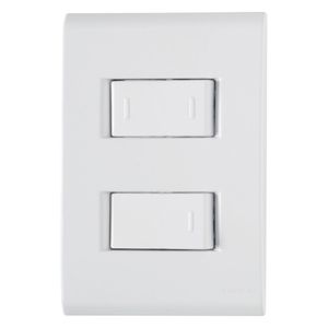 Conjunto 4x2 com 1 Interruptor Simples 10A 250V e 1 Interruptor Paralelo 10A 250V Liz Branco - 57170045 - Tramontina