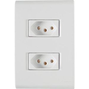 Conjunto 4x2 com Tomada Dupla 2P+T Liz Branco 10A 250V - 57170065 - Tramontina
