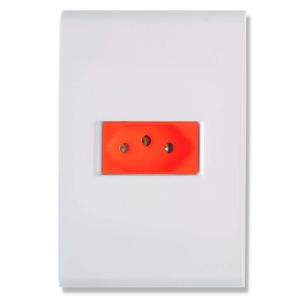 Conjunto 4x2 com 1 Tomada 2P+T 20A 250V Liz Vermelho - 57170015 - Tramontina