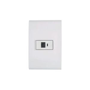 Conjunto com 1 Tomada RJ45 Cat.6 e Placa 4x2 Liz Branco - 57170022 - Tramontina