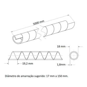 Organizador de Fio Espiral Branco 3/4" 5M - 57499044 - Tramontina