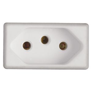 Módulo Tomada Liz/Lux2 Branco 2P+T 10A 250V - 57115030 - Tramontina