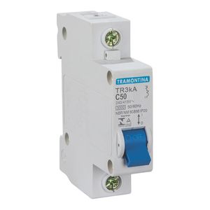 Disjuntor Din Monofásico Unipolar com Curva C 3KA 1P 50A 220V - 58011010 - Tramontina