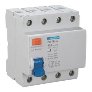 Dispositivo DR Diferencial Residual Tetrapolar TR63 4P 25A 30MA - 58014063 - Tramontina