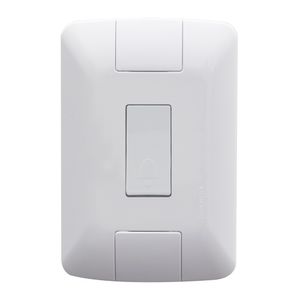 Conjunto 4x2 com 1 Pulsador Campainha Aria Branco 6A 250V - 57241007 - Tramontina