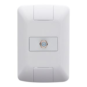 Conjunto 4x2 com 1 Tomada TV/SAT Coaxial Aria Branco - 57241017 - Tramontina