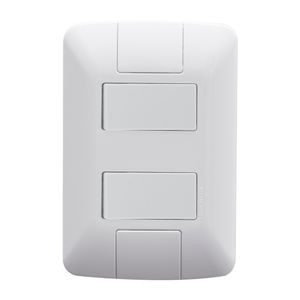 Conjunto 4x2 com 2 Interruptores Simples Aria Branco 6A 250V - 57241040 - Tramontina
