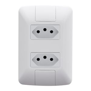 Conjunto 4x2 com Tomada Dupla 2P+T Aria Branco 20A 250V - 57241066 - Tramontina