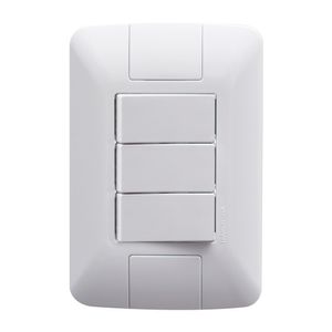 Conjunto 4x2 com 3 Interruptores Paralelos Aria Branco 6A 250V - 57241078 - Tramontina