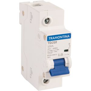 Disjuntor Din Monofásico Unipolar com Curva C 100A - 58011145 - Tramontina