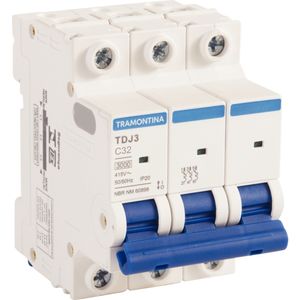 Disjuntor Din Trifásico Tripolar com Curva C 32A - 58013008 - Tramontina