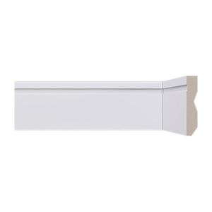 Rodapé em Poliestireno com Friso Branco 70X13MM 2,40M - Lv72 Rp/Br - Santa Luzia