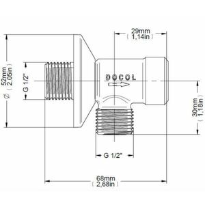 Registro Regulador de Vazão Standard 1/2" Branco - 13030023 - Docol