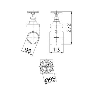 Registro de Gaveta Industrial 3" - 10033000 - Docol