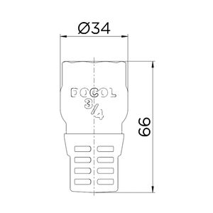 Válvula de Sucção 3/4" - 30010600 - Docol