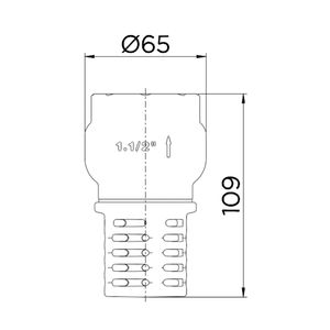 Válvula de Sucção 1 1/2" - 30011500 - Docol