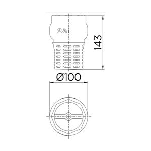 Válvula de Sucção 2 1/2" - 30012500 - Docol