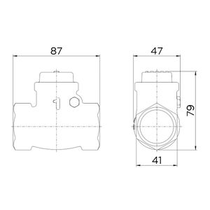 Válvula de Retenção Horizontal 1" - 30201000 - Docol