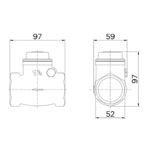 Válvula de Retenção Horizontal 1 1/4" - 30201300 - Docol