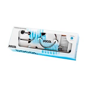 Kit de Acessórios para Banheiro Single Cromado 5 Peças - 00183106 - Docol