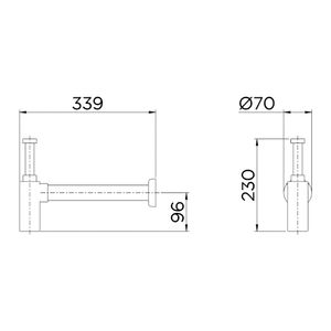 Sifão para Banheiro Top Cromado 1/2" - 00322606 - Docol