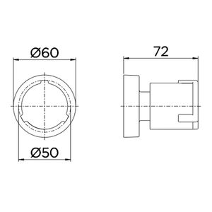 Acabamento para Registro Docol Riva Cromado 1/2" , 3/4" e 1 - 00449606 - Docol