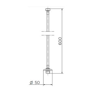 Ligação Flexível Malha em Aço Inox G 1/2" Cromado 60CM - 00608900 - Docol