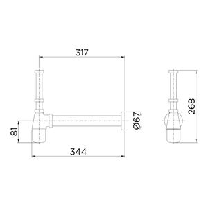 Sifão para Banheiro Cromado 7/8" - 00660806 - Docol