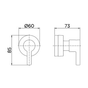 Acabamento para Regristro Base Docol Chess Cromado 1/2" 3/4" e 1" - 00665906 - Docol