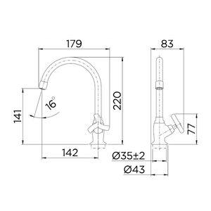 Torneira para Banheiro Mesa Bica Alta Primor Cromado - 00671806 - Docol