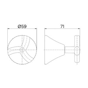 Acabamento para Registro Base Docol Primor Cromado 1/2" 3/4" e 1" - 00675306 - Docol