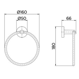 Porta Toalha Argola Hope Cromado - 00763706 - Docol