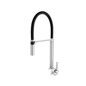 Torneira para Cozinha Mesa Bica Alta Doc Preto e Cromado - 00738957 - Docol