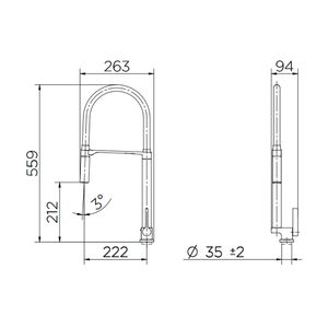 Torneira para Cozinha Mesa Bica Alta Doc Preto e Cromado - 00738957 - Docol